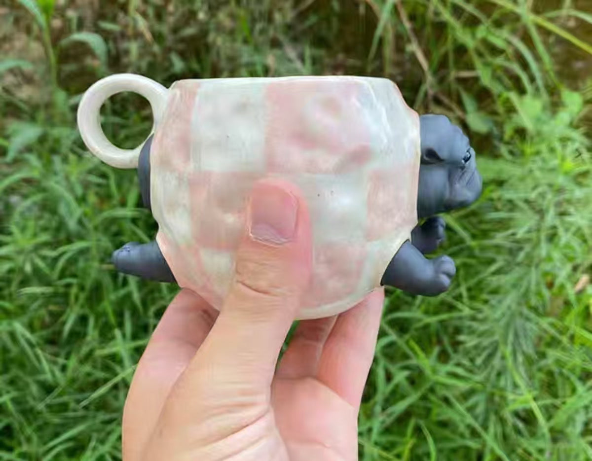 Pink Checkered Pug