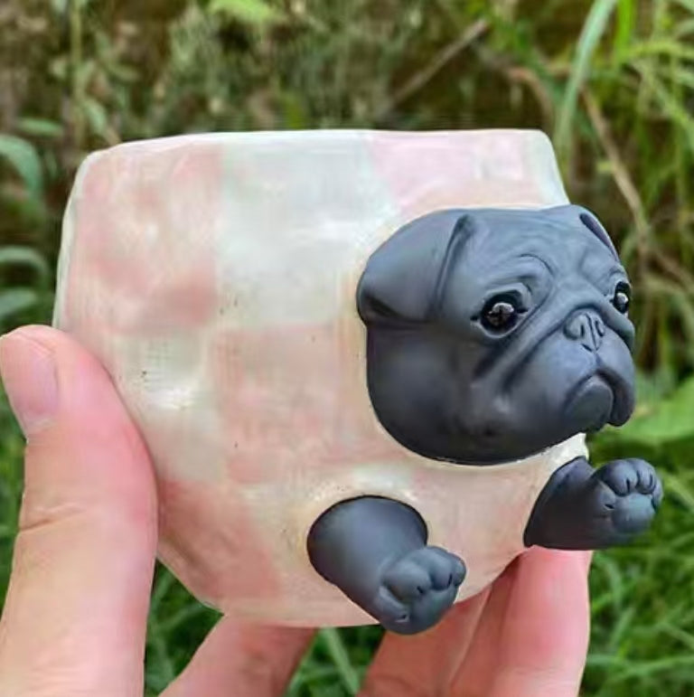 Pink Checkered Pug