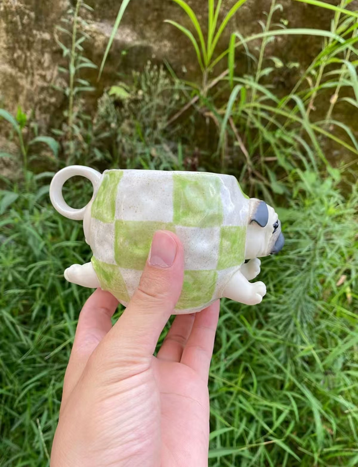 Green Checkered Pug