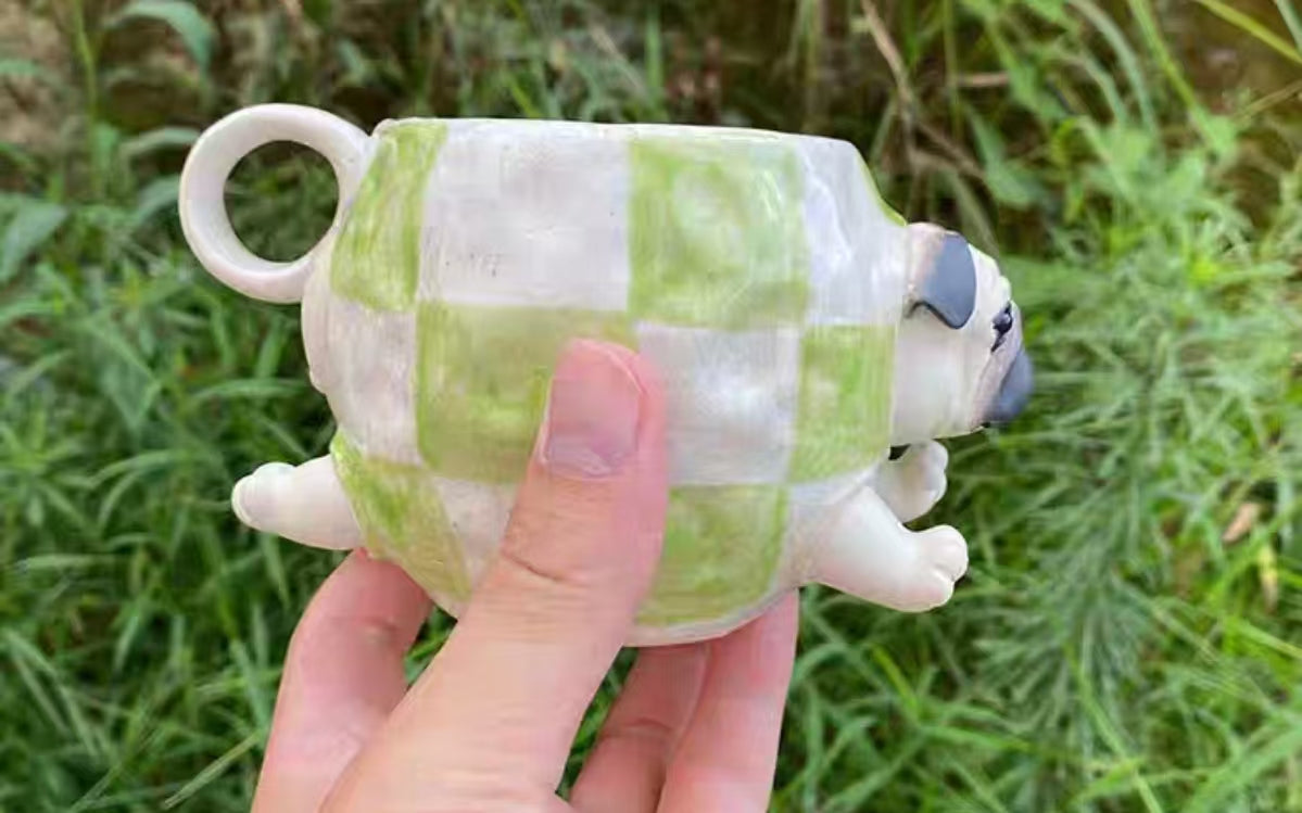 Green Checkered Pug